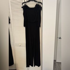 Adrianna Papell Black Wide-Leg Jumpsuit